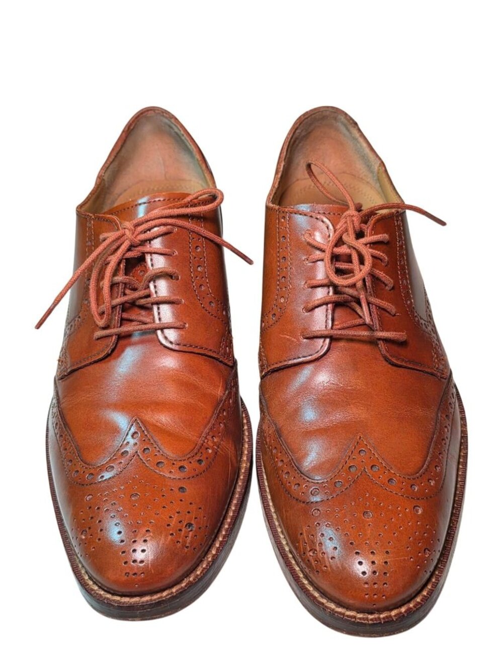 Cole Haan Mens Wingtip Oxford Shoes Brown Leather (SKU#2134)